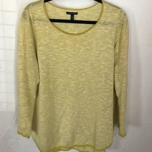Organic linen cotton Eileen Fisher tunic yellow